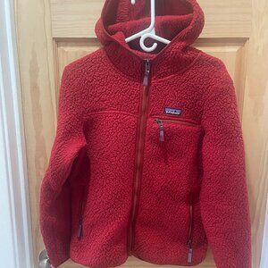 Patagonia Retro Pile Fleece Hoodie - Red size Small